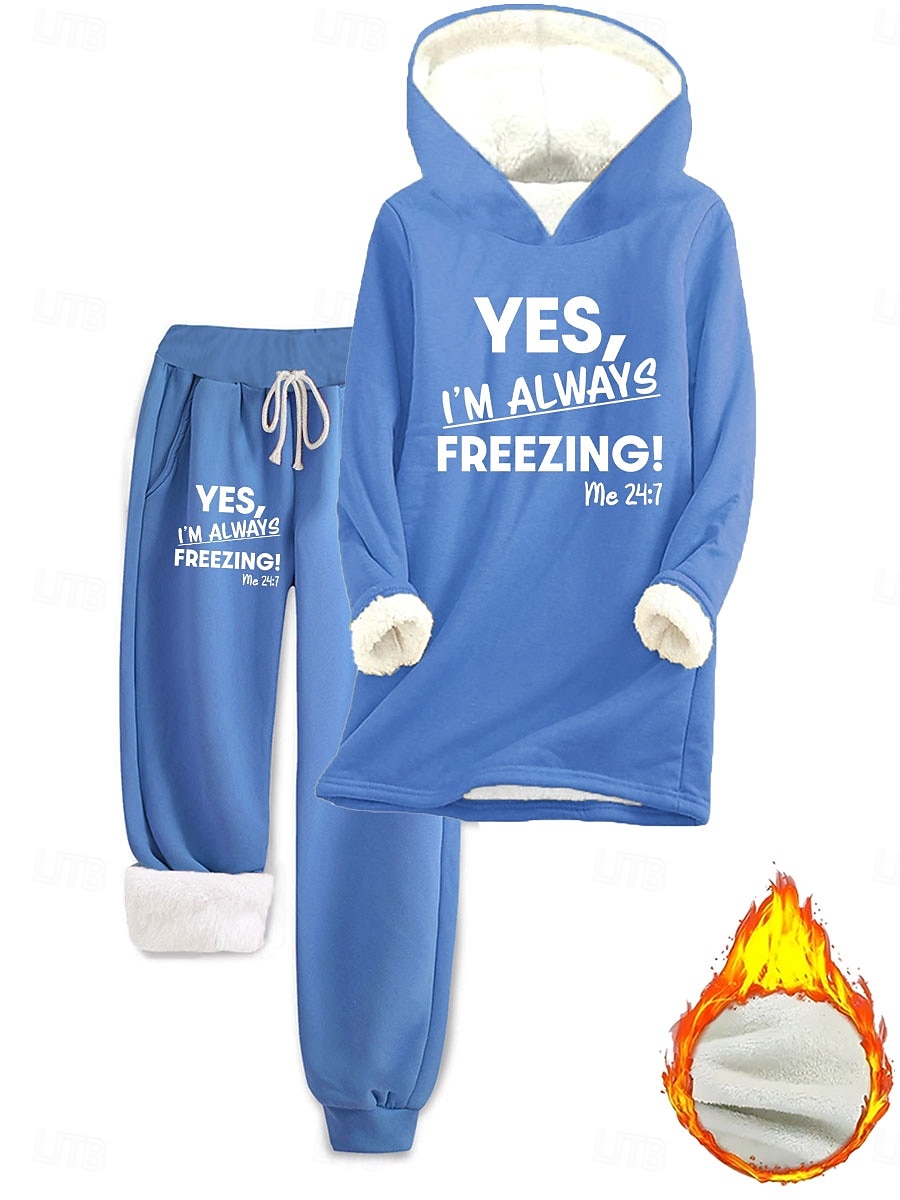 Per donna Quotidiano Elegante Set da due pezzi Tuta Set di Pantaloni Manica Lunga Con Cappuccio Grafico Lettera Coulisse Stampato Casuale Quotidiano Nero Rosa Rosa scuro Autunno Vestibilità regolare del 2025 a $47.99 –P9