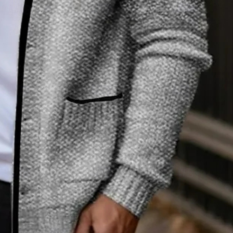Per uomo Maglione Jacquard Felpa Cardigan A Coste Maglia Top Regolari Lavorato a maglia Semplice Scollo a V Vacanza Moda Casuale Abbigliamento quotidiano Abbigliamento Primavera & Autunno Autunno del 2026 a $36.99 –P6