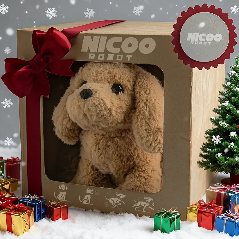 Regalos de Navidad ideales para nietos niños y niñas perro robot mi cachorro robot realista juguete interactivo que camina ladra y mueve la cola juguete de perro robótico realista que actúa como un 2026 - $26.99 –P3