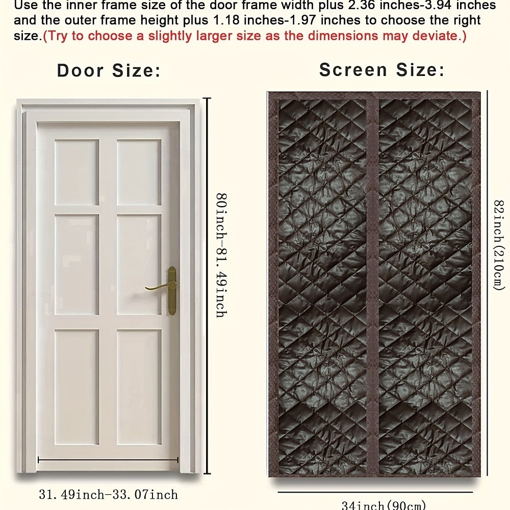 magnetyczna zasłona do drzwi domowych, wiatroszczelna, przeciw komarom, izolacja termiczna, montaż bez wiercenia, blokada przeciągów w klimatyzatorze w sypialni, dźwiękoszczelny panel prywatności 2026 - $16.99 –P12
