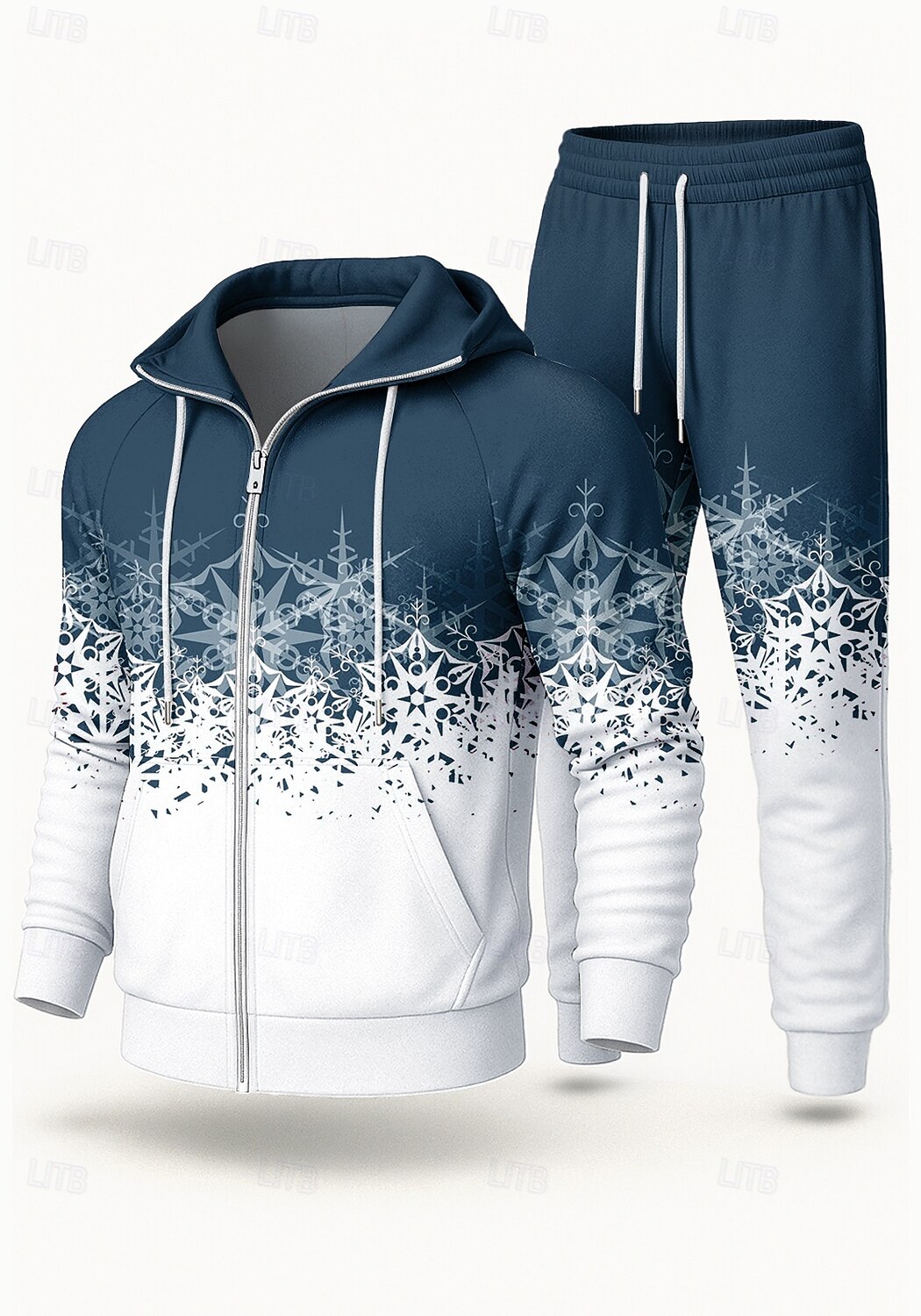 Новогодняя тематика Муж. Толстовка Спортивный костюм Спортивный костюм из двух частей Кулиска Застегнуться Градиент цвета Наборы одежды Осень Черный Красный Назначение На открытом воздухе Путешествия 2026 - $47.99 –P5