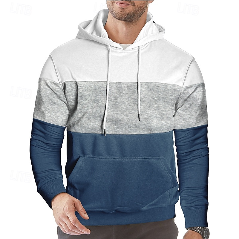 Herren Kapuzensweatshirt Pullover Kapuzensweatshirt Aprikose Weinrot Schwarz Weiß Armeegrün Mit Kapuze Farbblock Einfach Patchwork Farbblock Kängurutasche Sport & Outdoor Lässig Täglich Streetwear 2026 - $34.99 –P4