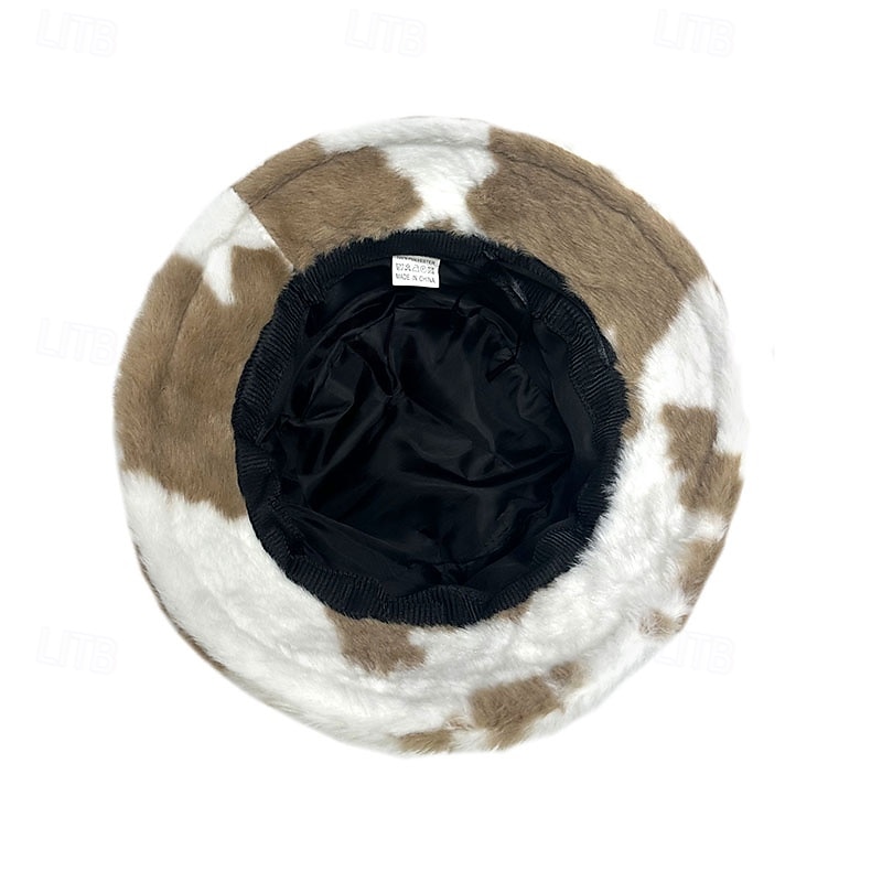 Damen Hut Eimerhut Winddicht Warm Alltagskleidung Wochenende Fleece Farbblock 2026 - $12.99 –P3