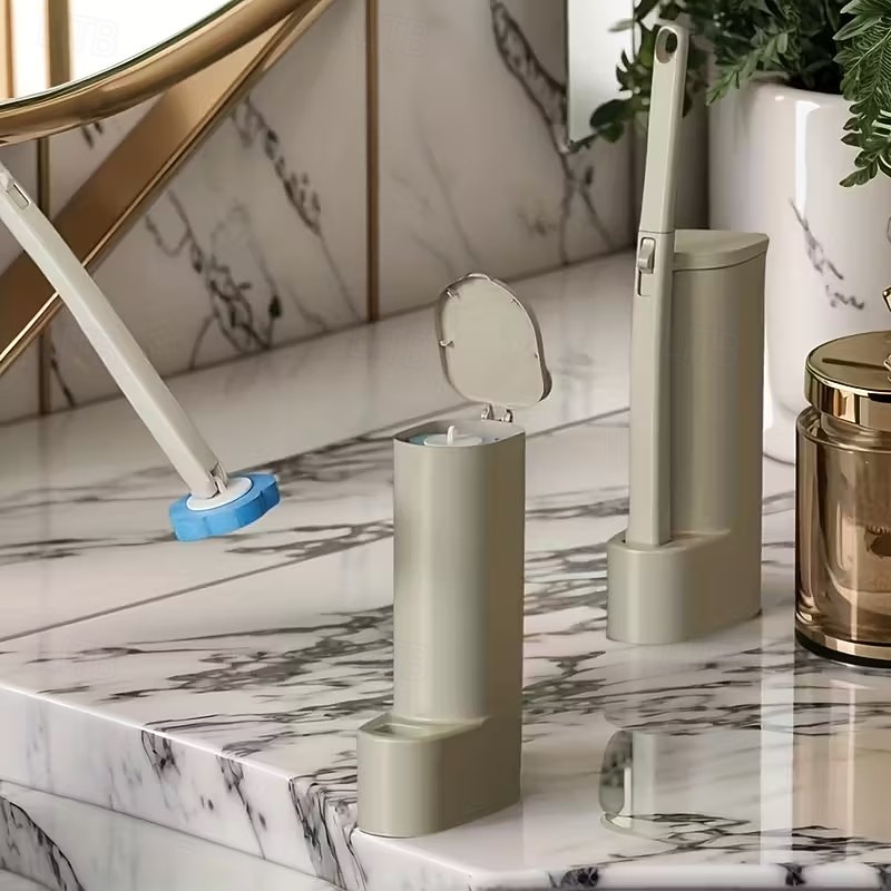 Conjunto de escova de vaso sanitário de parede com 37 peças e suporte, inclui 36 cabeças de escova de reposição multicoloridas, escovas descartáveis para limpeza de vaso sanitário e suporte de parede de 2026 por $24.99 –P2