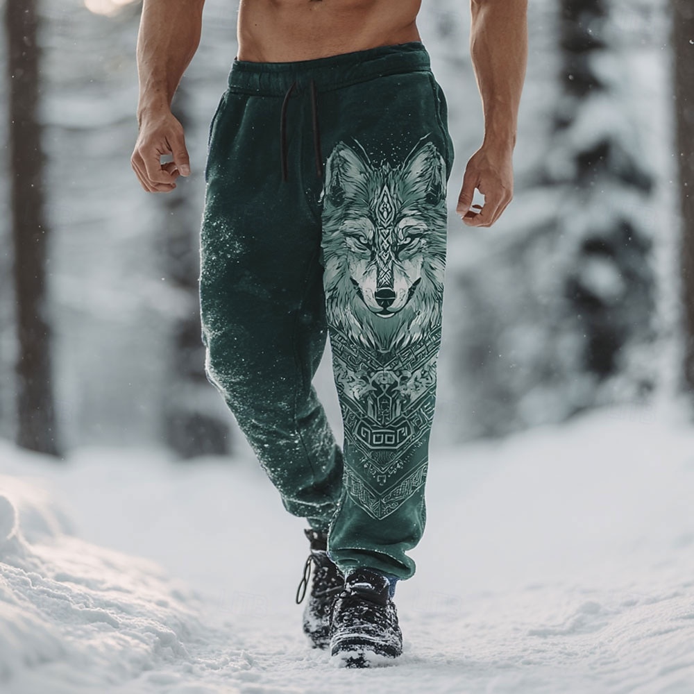 Ανδρικά Anime Λύκος Βίκινγκ Αθλητικές Φόρμες Τζόγκκερ Παντελόνια Μεσαία Μέση Κορδόνι ελαστική μέση Vintage ρετρό ΕΞΩΤΕΡΙΚΟΥ ΧΩΡΟΥ Κατασκήνωση & Πεζοπορία Κυνήγι Αθλητικό παντελόνι φόρμας με τσέπες 2026 - $24.99 –P4