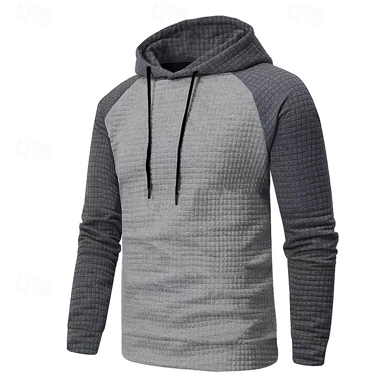 Homens Moletom Estacionar Preto Cinza Claro Cinzento Escuro Cinzento Com Capuz Bloco de cor Com Cordão Desportos e Ar livre Casual Diário Impressão 3D Roupa de rua Roupa de Esporte Casual Outono de 2026 por $19.99 –P6