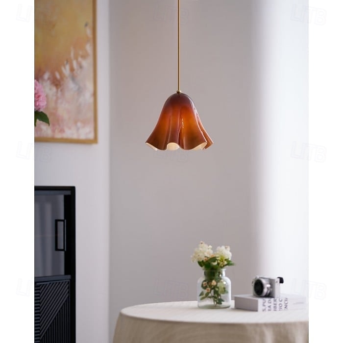 lampada a sospensione in vetro artistico - lampada da soffitto moderna ispirata alla fioritura del 2025 a $299.99 –P16