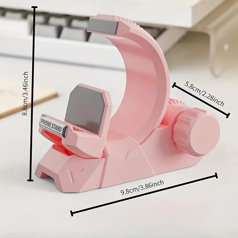 Регулируемая подставка для мобильного телефона на стол, стильный держатель для планшета в стиле меха, прочная многоугловая настольная подставка для телефона с ручкой регулировки, совместима с iPhone, iPad и всеми смартфонами 2025 - $10.99 –P5