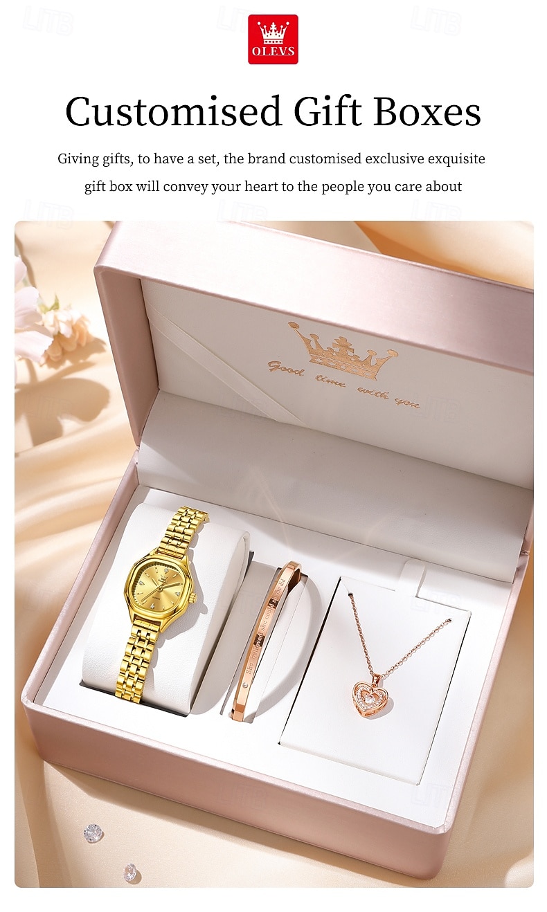 OLEVS Moederdag Cadeau voor Vrouwen Kwarts Horloge Creatief Minimalistisch Mode Casual Luminiserend Waterdicht Decoratie Legering Horloge 2026 - $42.99 –P6