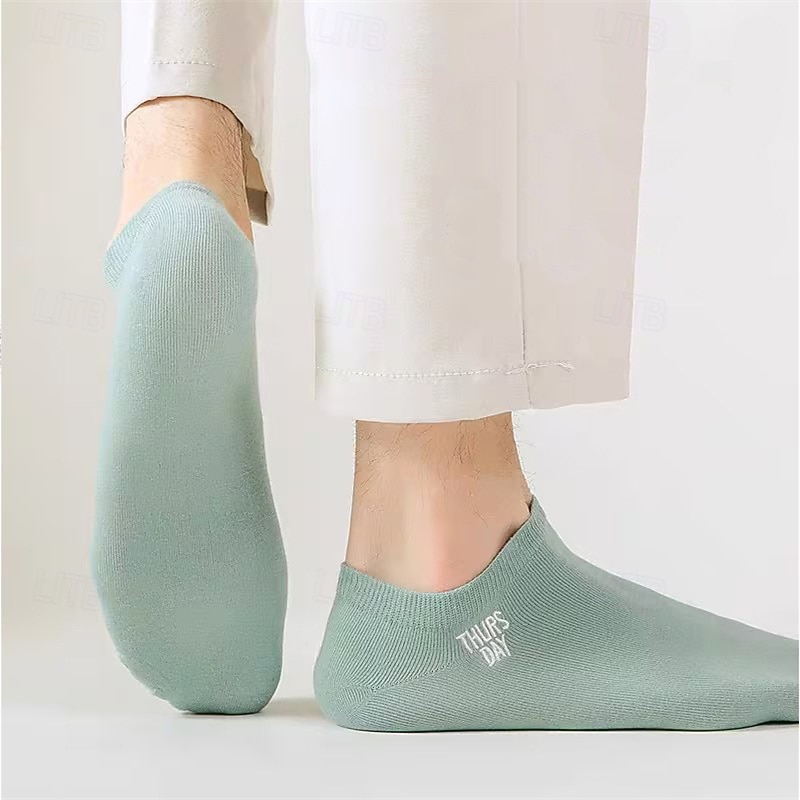 Муж. 7 пар Мульти пакеты Носки Носки для бега Повседневные носки Multi Color Цвет Буквы Отпуск Для занятий спортом Повседневные Классический Средней плотности Весна Осень Мода На каждый день 2026 - $5.49 –P11