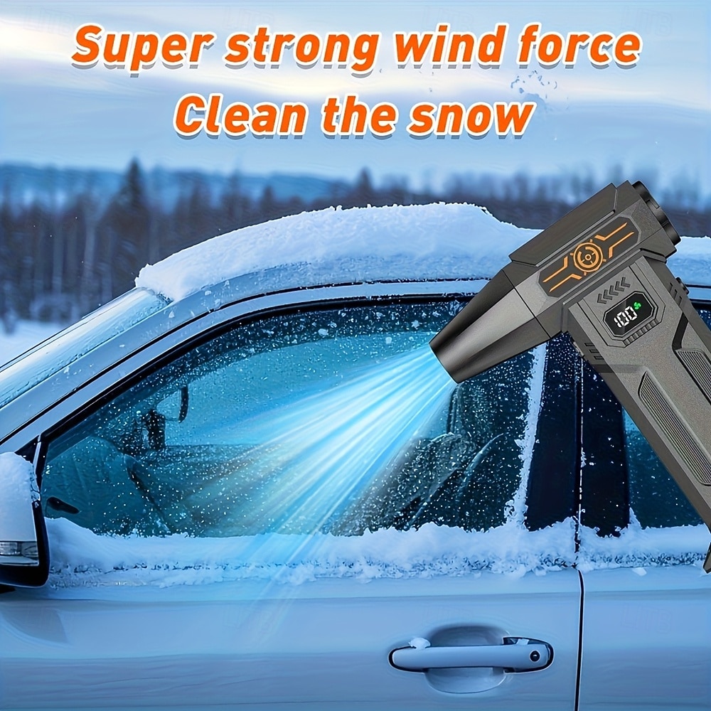Handheld Powerful Turbofan Yard Lawn and Gardening/snow Removal Tools/machines High-speed Brushless Motor Built-in Large Capacity Battery Car Dust Removal Fan Portable Outdoor Dust Removal Fan! 2025 - $56.99 –P4