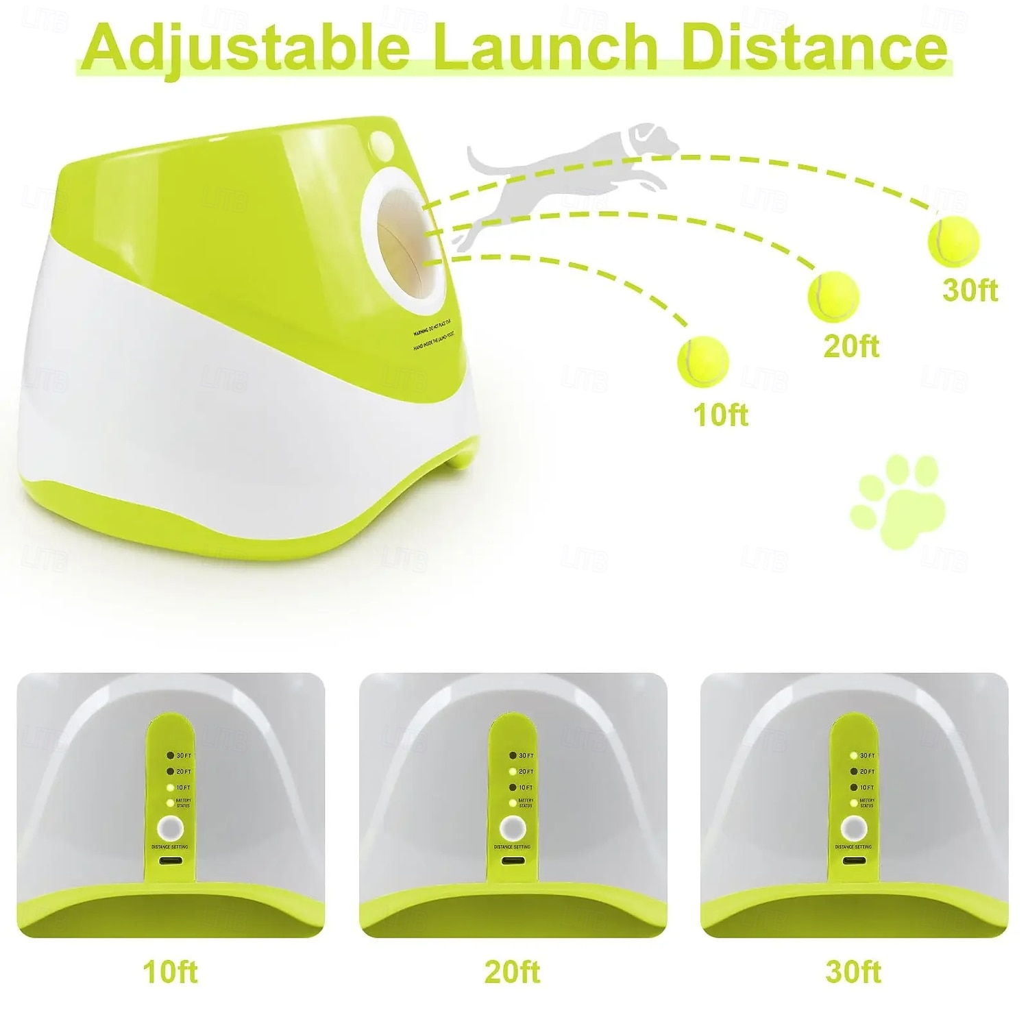 Dog Tennis Launcher Automatic Pet Dogs Chase Toy Mini Tennis Throwing Pinball 2026 - $291.29 –P5