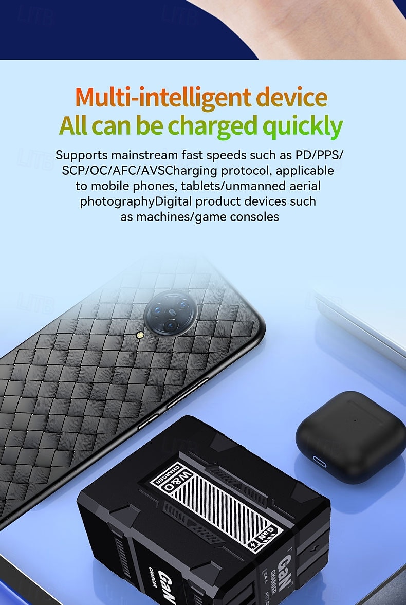 מטען אולטרה מהיר של גן 120 וואט PD3.0 סוג C תאורה כפולה יציאת O כבל נשלף טלפון נייד מחשב נייד טעינה מהירה 2025 - $21.99 –P11