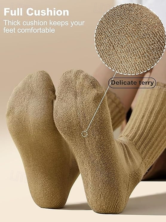 גרביים רפויות לנשים, גרבי מגפיים מרופדות לבנות, סרוגות עבות ואריכות ימים, אופנתיות רחוב, אופנתי, סתיו חורף, קז'ואל, ספורטיבי, חמים ונעימים, גרביים לנשים 2026 - $5.49 –P4