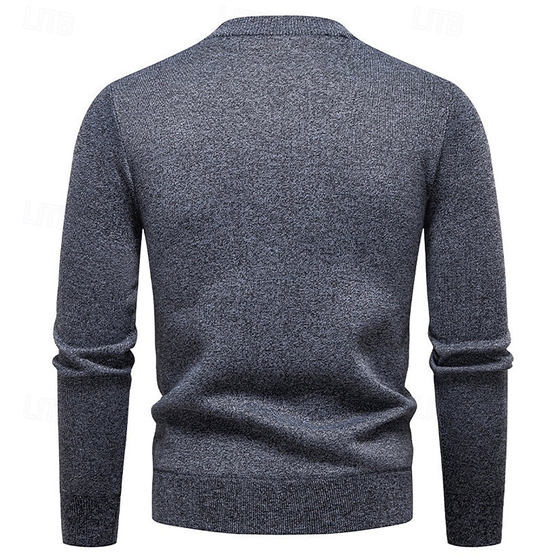 Муж. Пуловер Свитер Вязаный свитер Рельефный узор Вязать Обычные топы Трикотаж Геометрический принт Вырез под горло Мода Классический Отпуск На каждый день Одежда Наступила зима Синий Винный L XL 2XL 2026 - $21.99 –P18