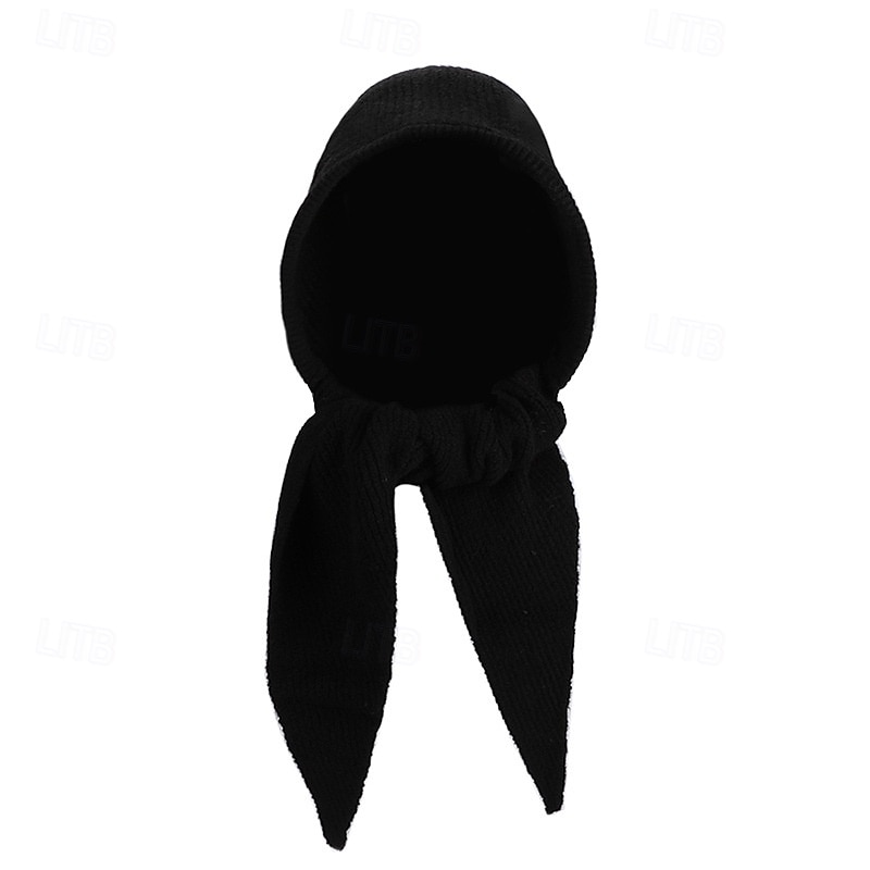 talvipipo kaulurilla, neulottu pipo miehille ja naisille, kylmän sään fleecevuorilla varustettu kasvonaamio, korvasuojaimet, hiihtopipo ulkokäyttöön, lämmin 2026 - $17.99 –P6