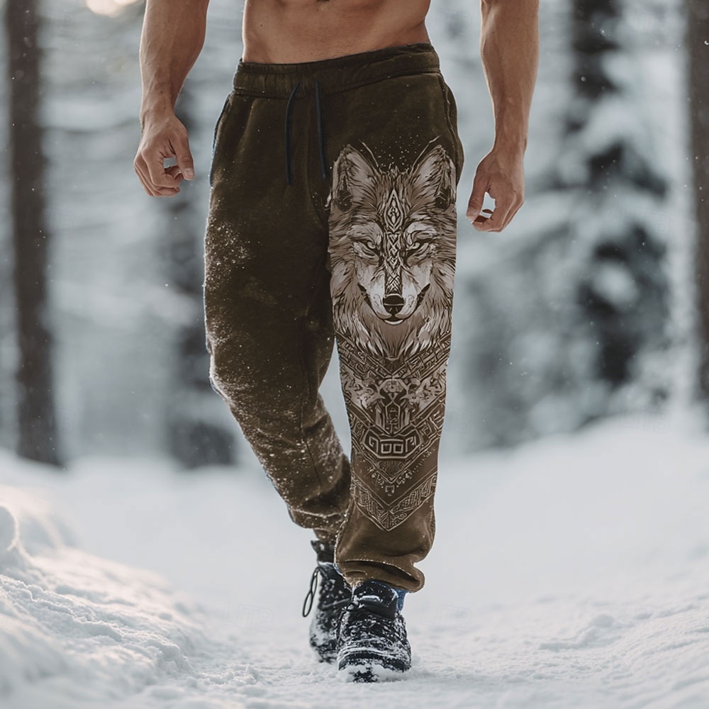 Ανδρικά Anime Λύκος Βίκινγκ Αθλητικές Φόρμες Τζόγκκερ Παντελόνια Μεσαία Μέση Κορδόνι ελαστική μέση Vintage ρετρό ΕΞΩΤΕΡΙΚΟΥ ΧΩΡΟΥ Κατασκήνωση & Πεζοπορία Κυνήγι Αθλητικό παντελόνι φόρμας με τσέπες 2026 - $24.99 –P2