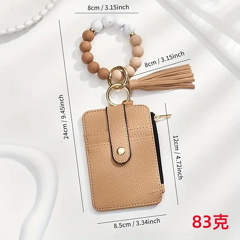 pulseira chaveiro carteira chaveiro de contas de silicone pulseira de contas de silicone chaveiro carteira chaveiro elástica pulseira de 2026 por $12.99 –P1