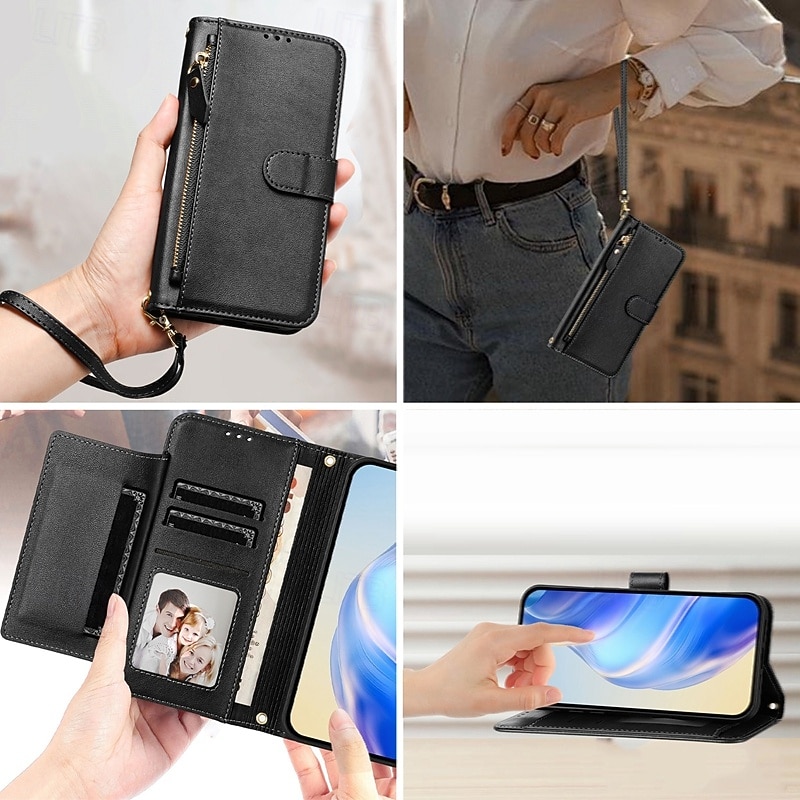 telefon Maska Pentru Samsung Galaxy S25 Ultra Plus S23 Ultra Plus S24 FE S22 Plus Ultra S23 FE Portofel Card Fermoar Protectie pentru intreg corpul cu curea de mână Retro PU piele 2026 - $17.99 –P7
