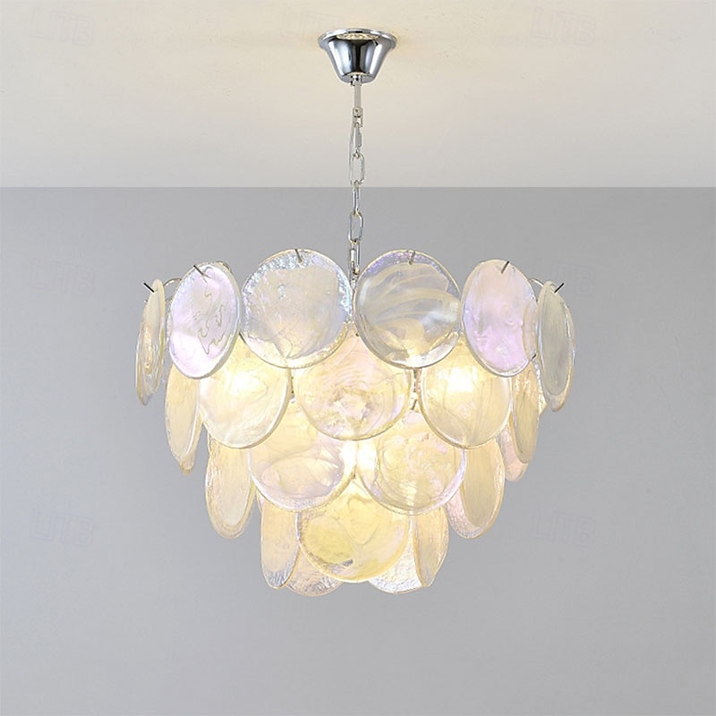 lustres de discos de vidro de Murano branco e roxo de 2026 por $746.17 –P2