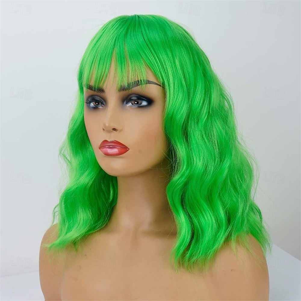 Parrucca di Carnevale 2026 Rosa Blu Viola Riccio Ciocca Corto Parrucca sintetica da festival Martedì grasso Parata Capelli per costumi da cosplay per Da donna del 2026 a $21.99 –P2