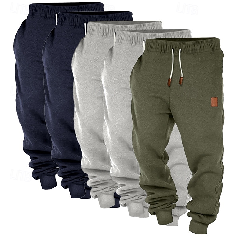 Per uomo Pantaloni da tuta Joggers Pantaloni in Pile Pantaloni Coulisse Elastico in vita Confezione multipla Semplice Comodità Lunghezza intera All'aperto Quotidiano Uscire Stile Classico Essenziale del 2026 a $53.99 –P11