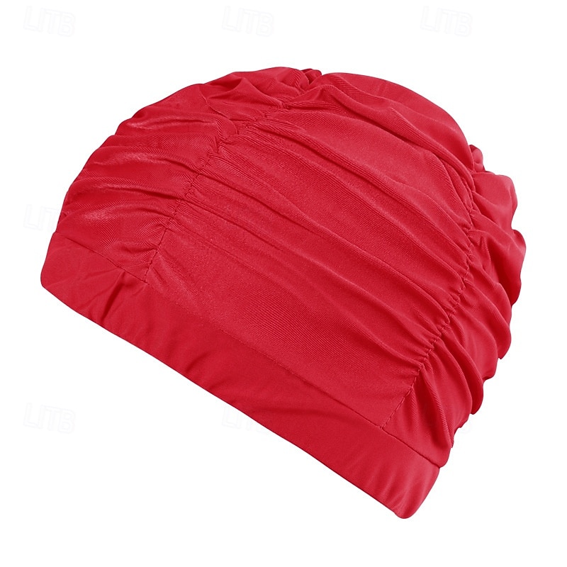 Ruched Swim Cap Shower Caps Bathing Cap for Adults Polyester / Polyamide Waterproof Hair Protection Surfing Beach 2026 - $5.49 –P3