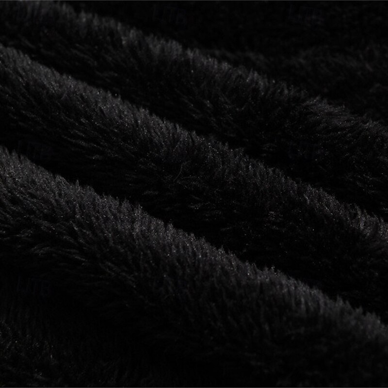 Hombre Chaqueta de Invierno Abrigo de piel sintética Vacaciones Diario Mantiene abrigado Vellón Otoño Invierno Plano Moda Ropa de calle Diseño Largo Negro Marrón Chaquetas 2026 - $75.99 –P8