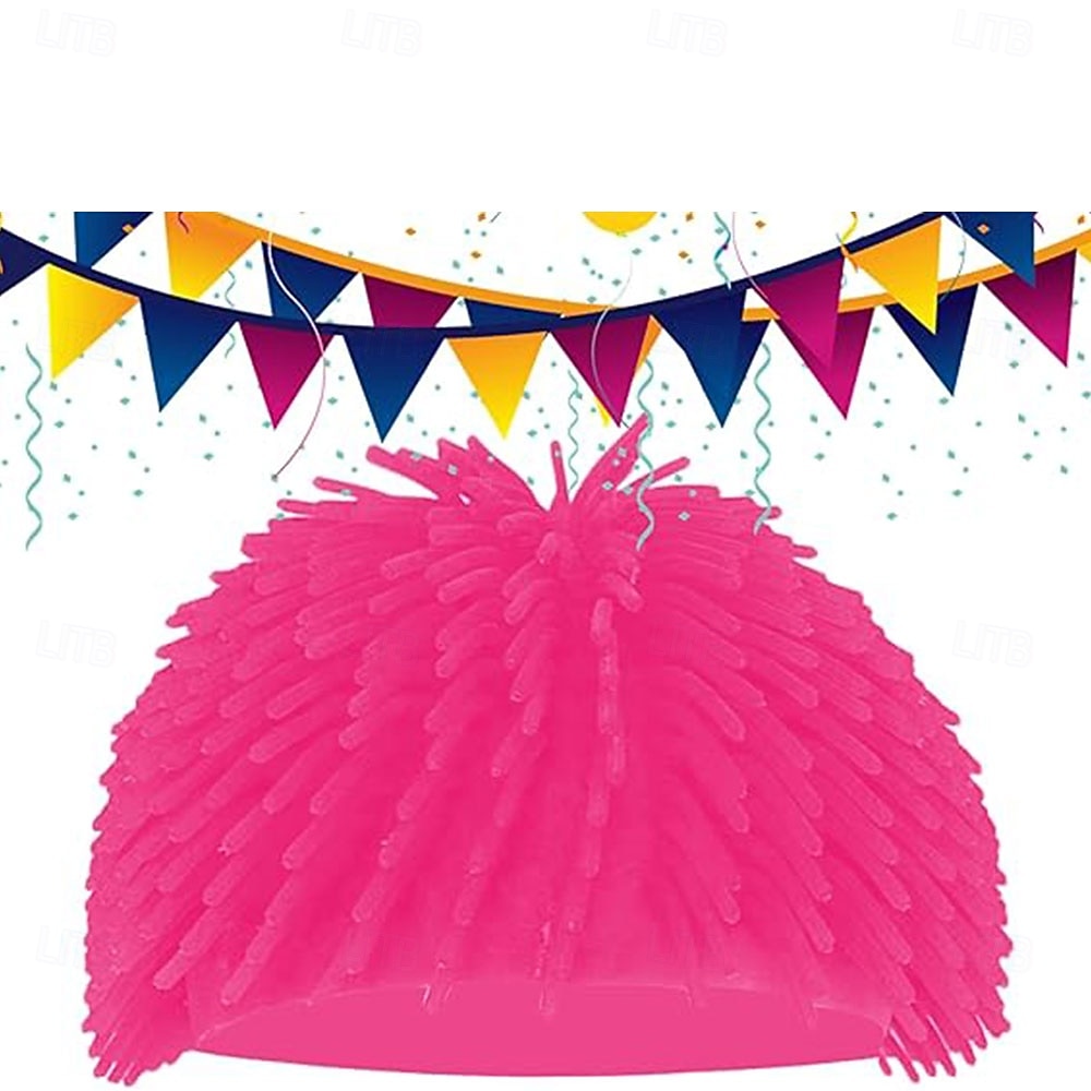 Carnival Wig 2026 Pink Red Blue Straight Short Synthetic Festival Wig Mardi Gras Parade Cosplay Costume Hair for Men 2026 - $8.99 –P5