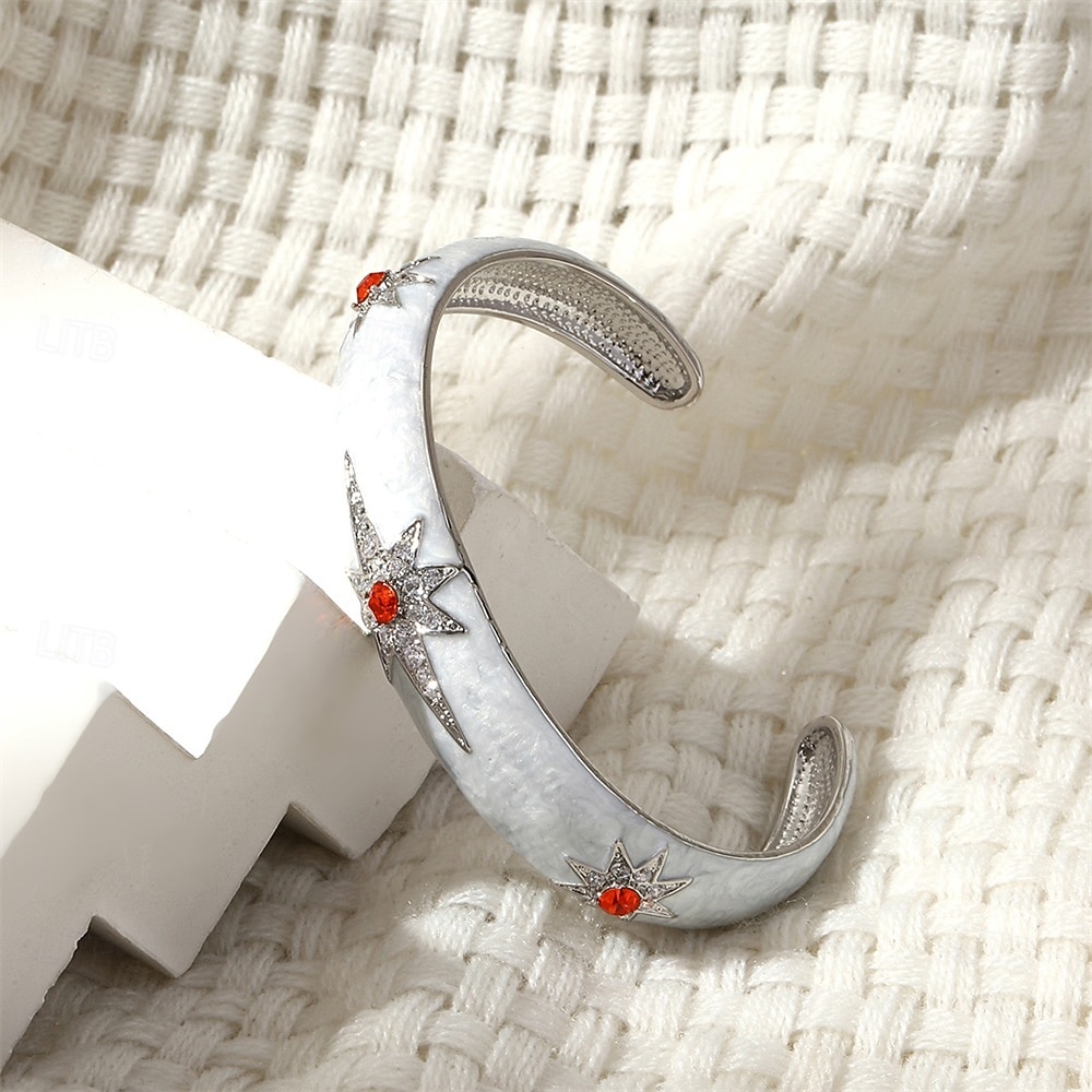 Zirkonium Klassisk Totem-serien Årgang Mote Personalisert Etnisk trendy Chrome Armbånd Smykker Svart / Hvit / Oransje Til Bryllup Fest Engasjement Skoleball 2026 - $17.49 –P3