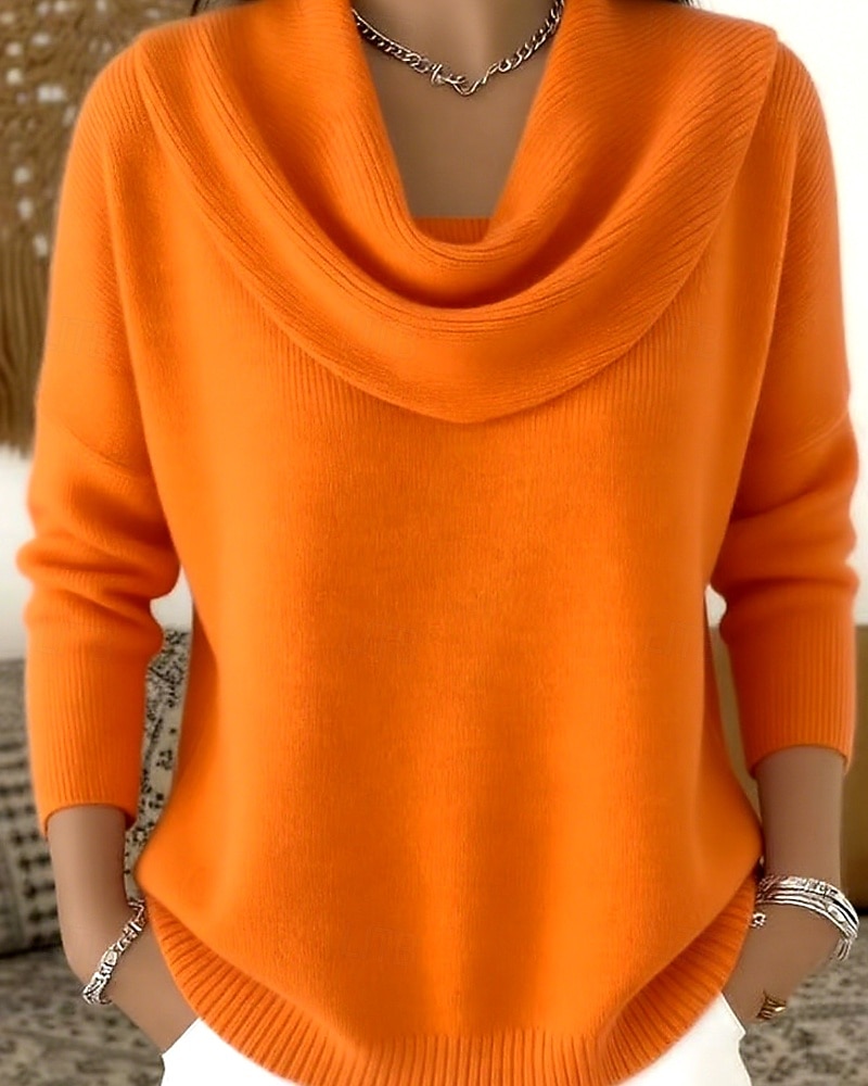 Dámské Svetr Rolák Šik ven Na běžné nošení Pevná barva Rolák Pletený Dlouhý rukáv Běžné topy Plést Dovolená Jdeme ven Víkend Černá Bílá Podzim Zima 2025 - $33.99 –P8