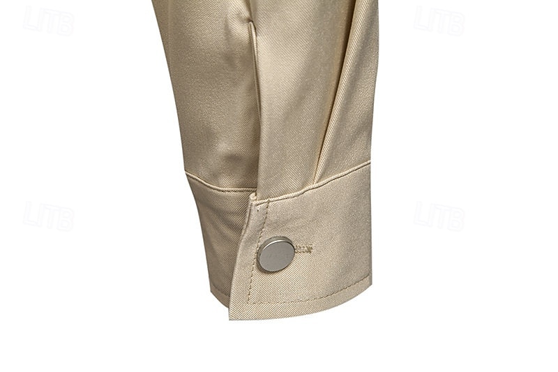 Loucos anos 20 Anos 20 Retro Vintage Blusa / Camisa Mafioso Padrinho Corte Justo Fantasia Homens Baile de Máscaras Traje de festa para noite Negócio / Cerimônia / Casamento Festa de Solteira Adulto de 2026 por $37.99 –P16