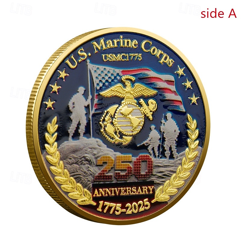 250-vuotisjuhlan muistokolikot – Yhdysvaltojen merijalkaväen suunnittelu keräilykolikot kestävät metalliset näyttelykolikot keräilijöille ja lahjaidea patriotinen sotilasaihe semikvinkentenniaalille 2026 - $14.99 –P3