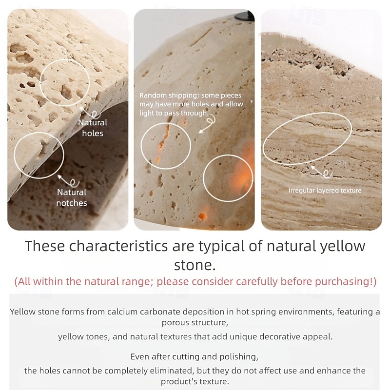 Светильник для туалетного столика из натурального камня - бра из травертина, 1/2/3/4 лампы, вращающееся на 180° светодиодное освещение над зеркалом для ванной комнаты 2026 - $54.99 –P13