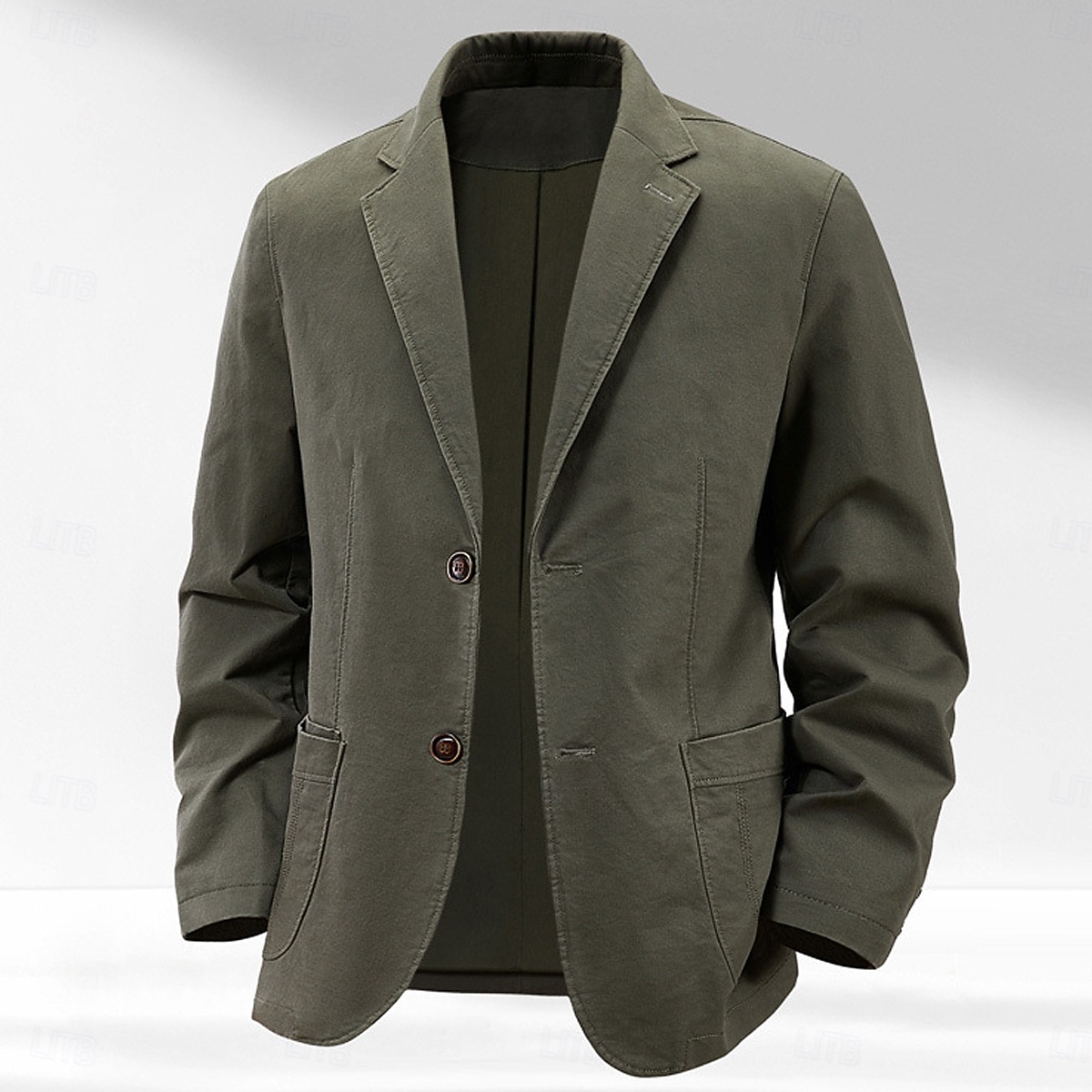 Men's Lightweight Jacket Blazer Work Casual Daily Pocket Classic & Timeless Outdoor Spring & Summer Fall & Winter Polyester Solid Color Pocket Thermal Warm Casual / Daily Single Breasted Two-button 2026 - $61.99 –P6