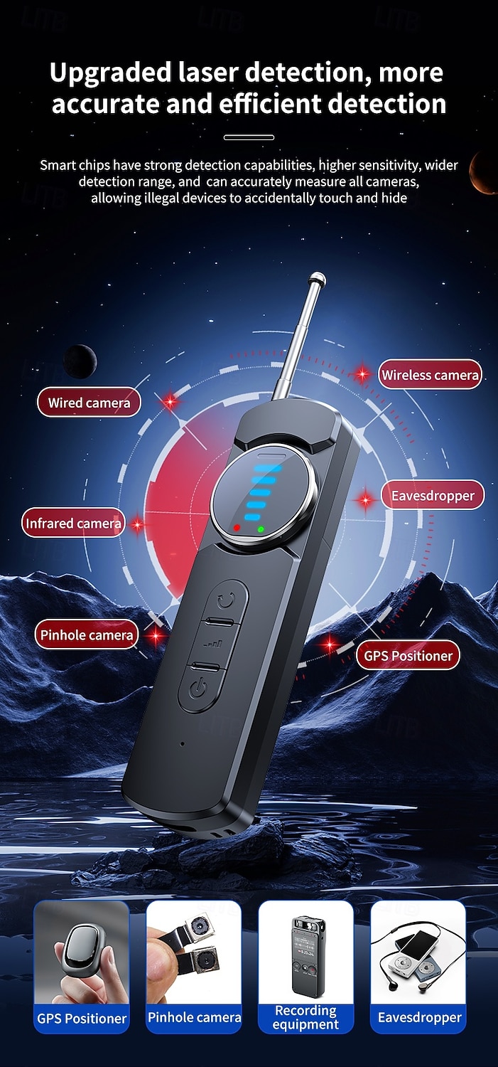 Hidden Camera and Bug Detector Pinhole Camera Detector - Ideal for Travel Vehicles Hotels and Home Security 2026 - $27.99 –P4