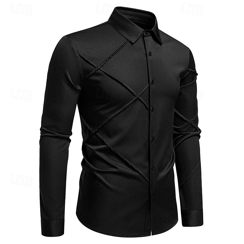 Loucos anos 20 Anos 20 Retro Vintage Blusa / Camisa Mafioso Padrinho Corte Justo Fantasia Homens Baile de Máscaras Traje de festa para noite Negócio / Cerimônia / Casamento Festa de Solteira Adulto de 2026 por $32.99 –P9