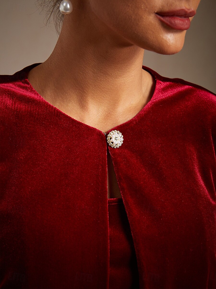 Vánoce Dámské Samet Tlačítko nahoru Oblečené topy Elegantní Večírek 3/4 délka rukávu Nahoře nabírané Tričkový Běžné topy Párty večerní šaty Dovolená Párty oblečení Fialová Jaro Podzim Zima 2026 - $25.99 –P3