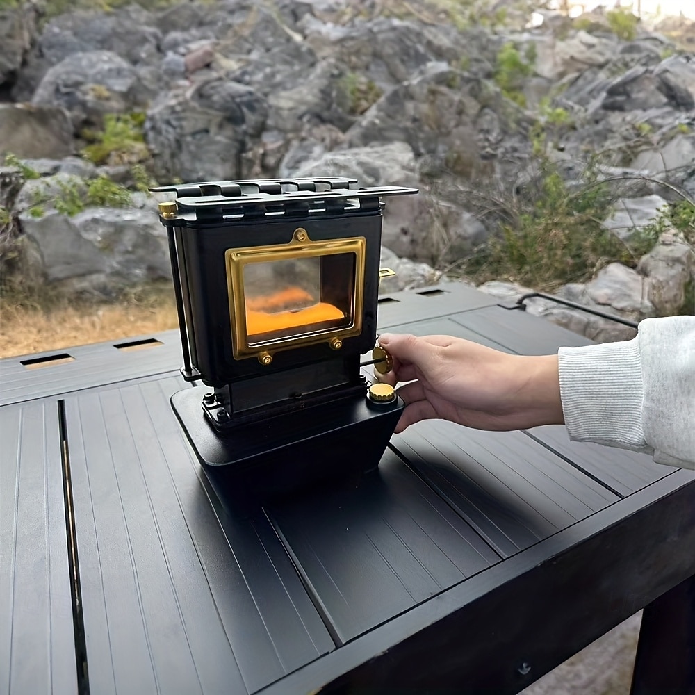 Vintage Coal Oil Stove, Outdoor Fire Pit with Glass Screen, Sturdy Metal Construction, No Electricity Needed, for Camping Backyard BBQ Tea & Cooking, Portable Camping Stove, Elegant Design, Durable Co 2026 - $388.79 –P5