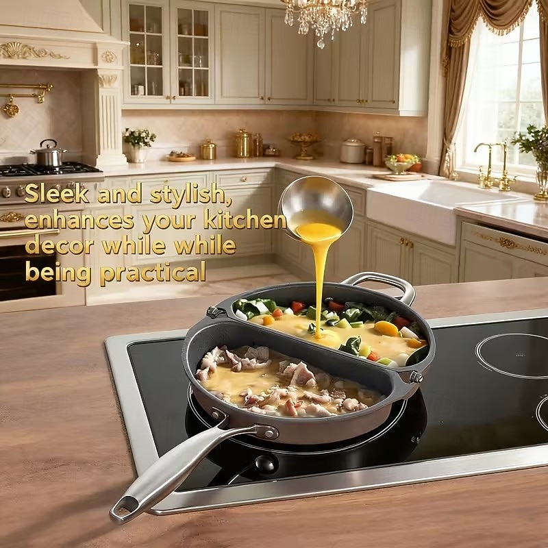 2026年 折りたたみ式フライパン、ダブルパン、二重底のノンスティックフライパン  コレクション – $91.99 –P7