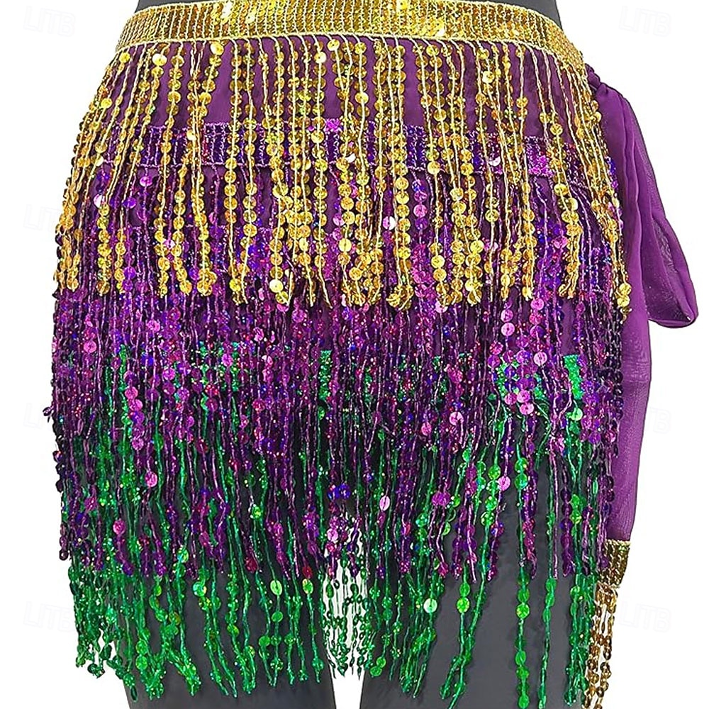 Carnival 2026 Rio Carnival Samba Dancewear Belly Dance Skirt Hip Scarf Dance Hip Belt Latin Dance Hula Hip Scarf Brazil Festival Performance Costume 2026 - $26.99 –P4