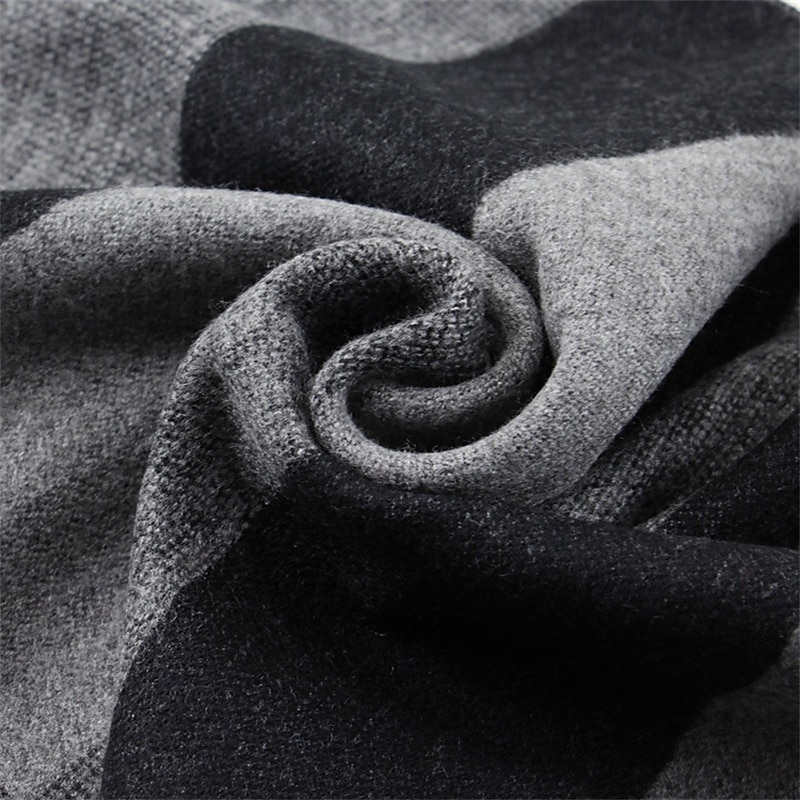 Per uomo Sciarpa rettangolare All'aperto Abbigliamento Quotidiano Casual Giallo Chiaro Nero Sciarpa A righe del 2026 a $10.99 –P6