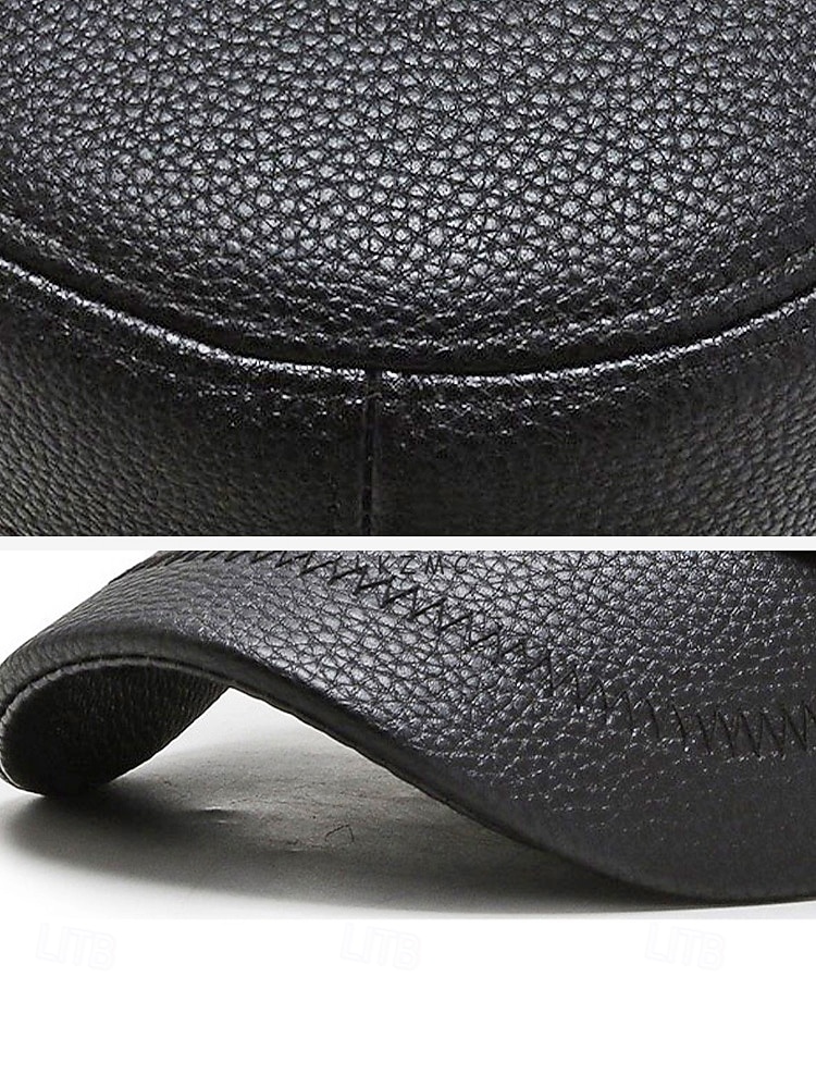 قبعة شتوية للرجال من الجلد الصناعي مع أغطية أذن قابلة للطي - أنيقة ودافئة ومريحة للطقس البارد - مثالية للأنشطة الخارجية والارتداء اليومي 2026 - $11.99 –P9