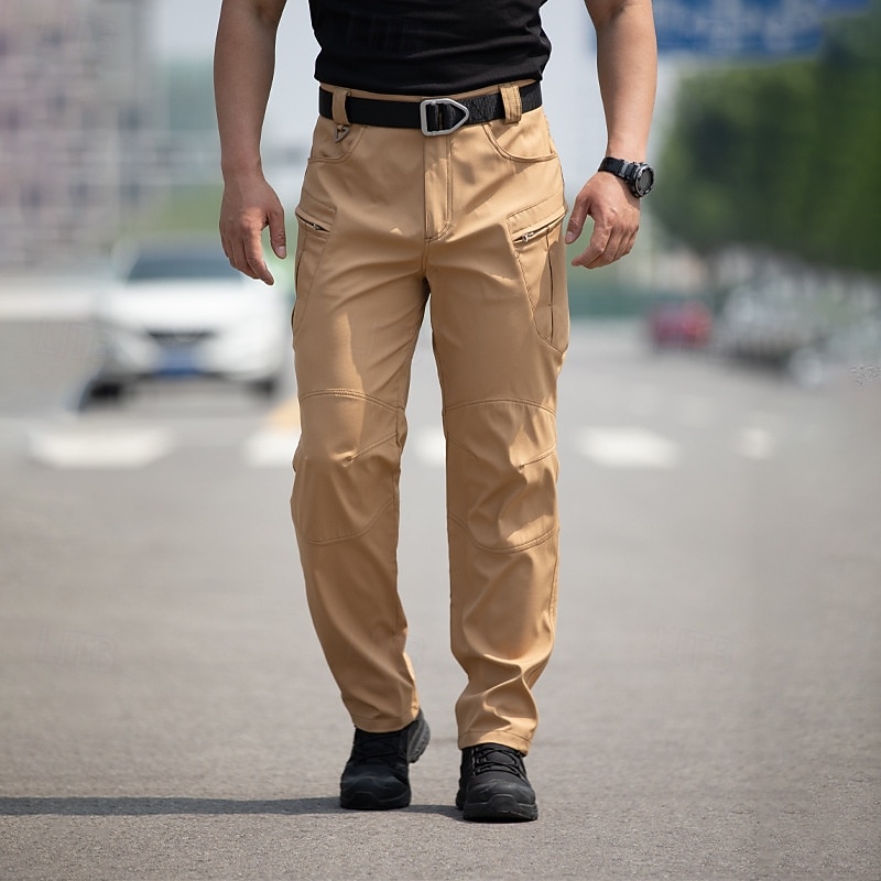 Men's Cargo Pants Trousers Multi Pocket Solid Color Windproof Wearable Daily Outdoor Camping & Hiking Streetwear Stylish Blue Camouflage khaki Micro-elastic 2026 - $24.99 –P16