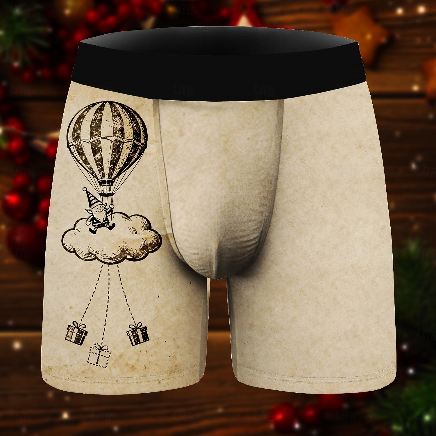 Weihnachtspyjamas Kurze Boxershorts Unterwäsche Weihnachtsgeschenk Herren Lustig Weihnachten Muster Erwachsene Weihnachten Neujahr Heiligabend Weihnachten Party 2025 - $15.49 –P1