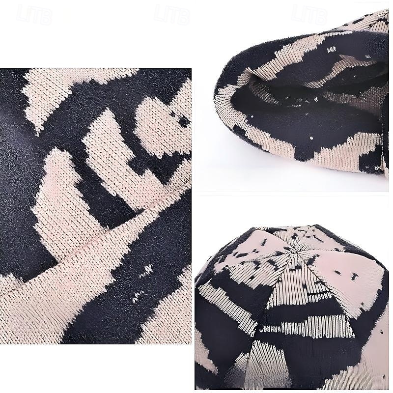 Winter Outdoor Cold Weather Hat For Women Stylish European American Knit Beanie With Ear Protection Large Head Cover Warm Fleece Lined Winter Cap 2026 - $9.49 –P4
