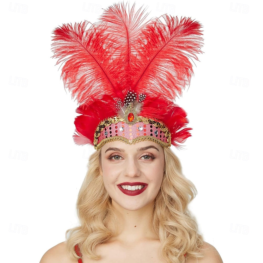 Καραβάλι 2026 Ρίο Καρναβάλι Σαμπού Αξεσουάρ Μωβ Φτερό Χορευτή Κεφαλής για Γυναίκες - Κεφαλοδέτης με Ρινόστον - Κοστούμι Χορευτή Καρναβαλιού Μαρντί Γκρας Κόστος Παρουσίας Φεστιβάλ Βραζιλίας 2026 - $16.49 –P6