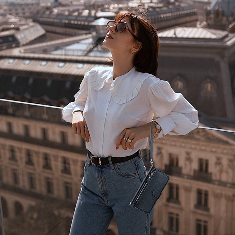 telefon Maska Pentru Samsung Galaxy S25 Ultra Plus S23 Ultra Plus S24 FE S22 Plus Ultra S23 FE Portofel Card Fermoar Protectie pentru intreg corpul cu curea de mână Retro PU piele 2026 - $17.99 –P6