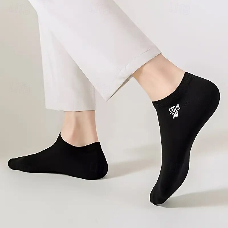 Муж. 7 пар Мульти пакеты Носки Носки для бега Повседневные носки Multi Color Цвет Буквы Отпуск Для занятий спортом Повседневные Классический Средней плотности Весна Осень Мода На каждый день 2026 - $5.49 –P7