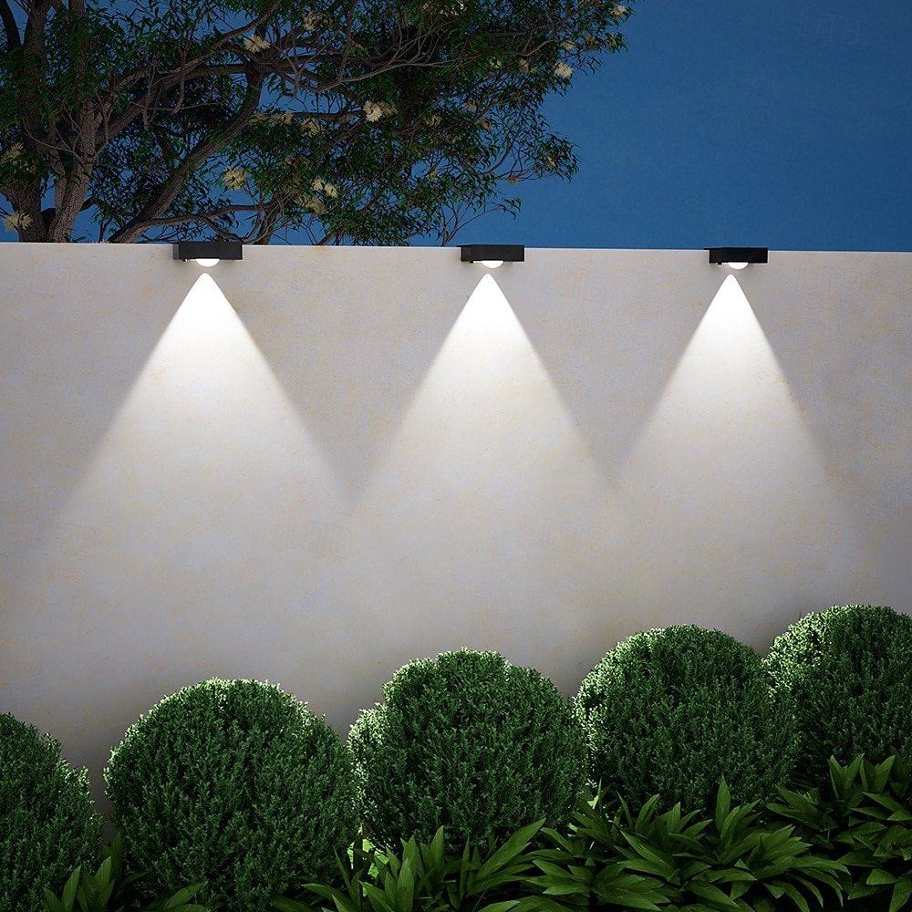 4 db napelemes, vízálló kültéri fali lámpa, 1/2/3/4 LED, villakertbe, lépcsőházba, erkélyre, kerítésbe, verandára, dekorációs világításba 2026 - $23.99 –P4